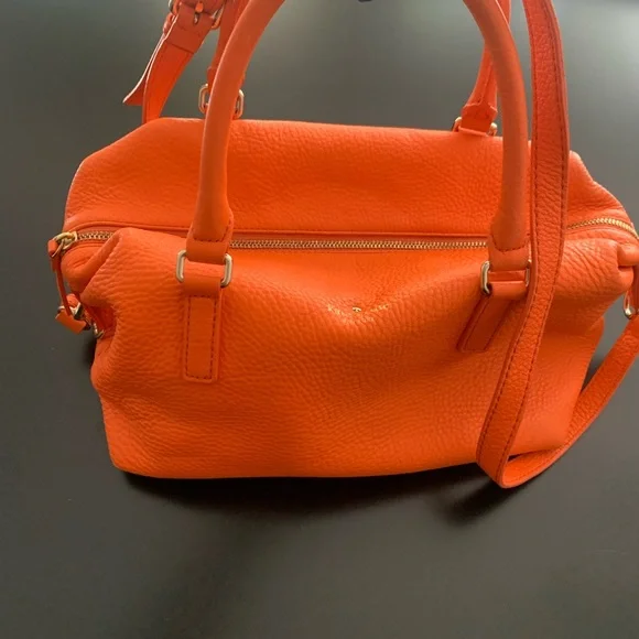 Kate spade leather orange crossbody purse - Picture 2 of 11